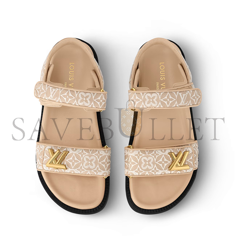 LOUIS VUITTON LV SUNSET FLAT COMFORT SANDAL 1AHNL9 LOUIS VUITTON LV SUNSET FLAT COMFORT SANDAL 1AHNL9